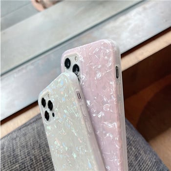 Θήκη τηλεφώνου Glitter Dream Shell Marble για iPhone 13 Pro 12 11 Pro Max XR XS Max X 14 Plus Conch Pattern Μαλακό κάλυμμα σιλικόνης IMD