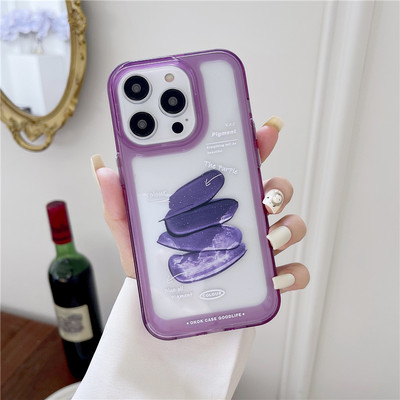 Θήκη τηλεφώνου INS Oil Painting Clouds Blue Sky για iPhone 13 12 11 Pro Max X XR XS Max 14 Plus Graffiti Clear Softproof κάλυμμα