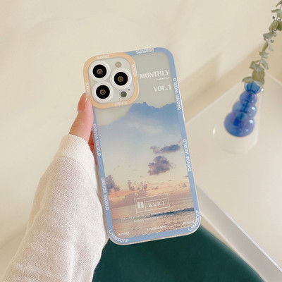 Retro Sunset Snow Mountaini telefoniümbris Apple iPhone 13 Pro Max 12 11 Pro XS Max X XR 14 Plus objektiivi kaitse löögikindel kate