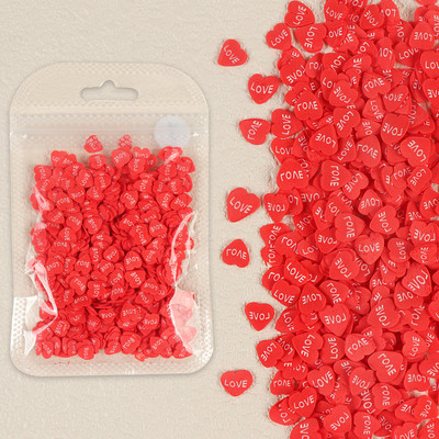1 zacskó Love Heart puha polimer agyag szelet gyanta Valentin-napi dekorációk barkácsolás epoxigyanta kitöltő alkatrészek köröm kellékek kiegészítők