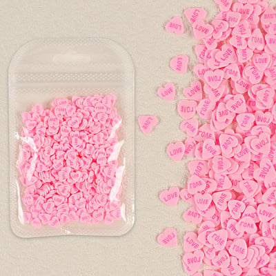 1 zacskó Love Heart puha polimer agyag szelet gyanta Valentin-napi dekorációk barkácsolás epoxigyanta kitöltő alkatrészek köröm kellékek kiegészítők