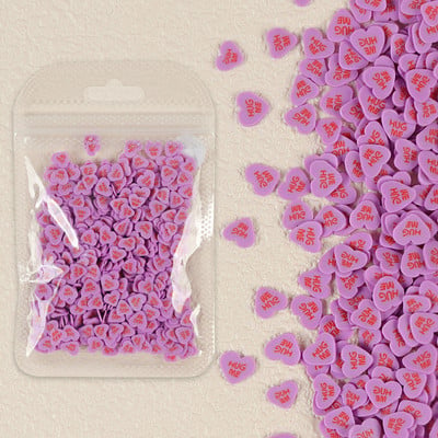 1 zacskó Love Heart puha polimer agyag szelet gyanta Valentin-napi dekorációk barkácsolás epoxigyanta kitöltő alkatrészek köröm kellékek kiegészítők