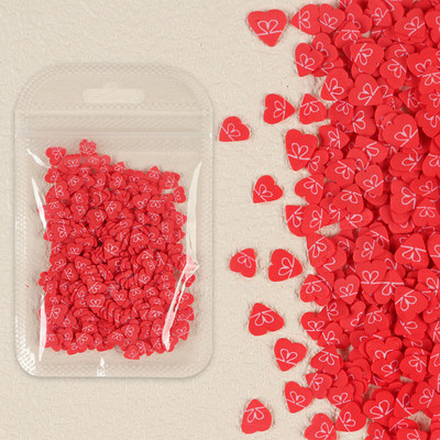 1 zacskó Love Heart puha polimer agyag szelet gyanta Valentin-napi dekorációk barkácsolás epoxigyanta kitöltő alkatrészek köröm kellékek kiegészítők