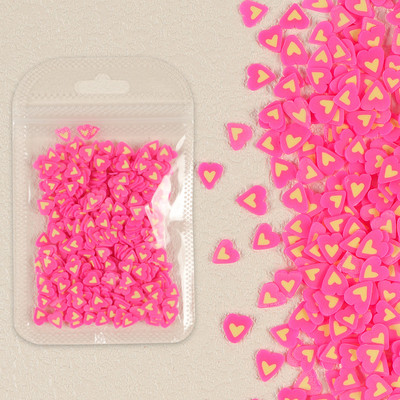 1 zacskó Love Heart puha polimer agyag szelet gyanta Valentin-napi dekorációk barkácsolás epoxigyanta kitöltő alkatrészek köröm kellékek kiegészítők