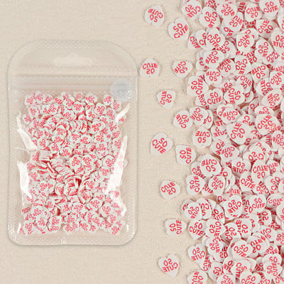 1 zacskó Love Heart puha polimer agyag szelet gyanta Valentin-napi dekorációk barkácsolás epoxigyanta kitöltő alkatrészek köröm kellékek kiegészítők