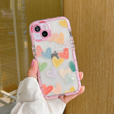 Art Abstract Φωτεινή θήκη τηλεφώνου Graffiti Watercolor για iPhone 14 13 12 11 Pro Max X XR XS Max έγχρωμο κάλυμμα σιλικόνης αντικραδασμικό