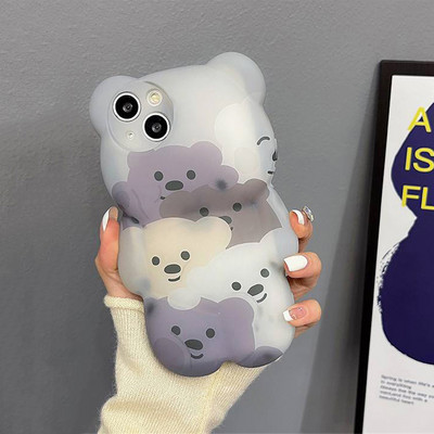 3D armas jäätist sulav karu telefoniümbris iPhone 14 13 Pro Max 13 12 11 Pro X XR XS Max silikoonist kaitsev põrutuskindel kate