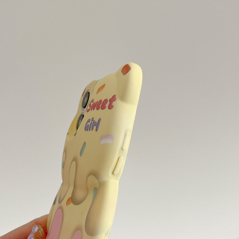 3D armas jäätist sulav karu telefoniümbris iPhone 14 13 Pro Max 13 12 11 Pro X XR XS Max silikoonist kaitsev põrutuskindel kate