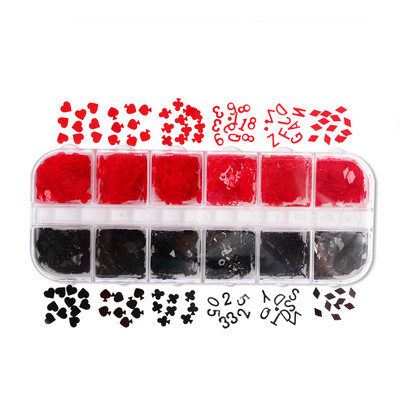 1Szett Love Heart Flake Nail Art flitterek Szerszámkészlet Valentin-napi agyag szeletelt barkácsoláshoz manikűr Kiegészítők Köröm Dekoráció Kellékek