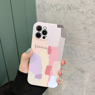 Abstract Geometry illustration Phone Case for iPhone 14 13 12 11 Pro Max XR XS Max X 7 8 Plus Mini Graffiti Soft Silicone Cover