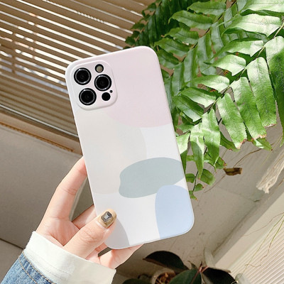 Abstract Geometry illustration Phone Case for iPhone 14 13 12 11 Pro Max XR XS Max X 7 8 Plus Mini Graffiti Soft Silicone Cover