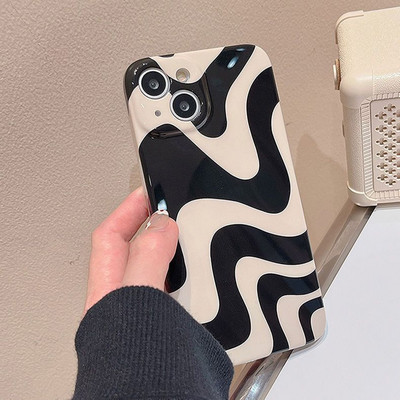 Abstract Geometry illustration Phone Case for iPhone 14 13 12 11 Pro Max XR XS Max X 7 8 Plus Mini Graffiti Soft Silicone Cover