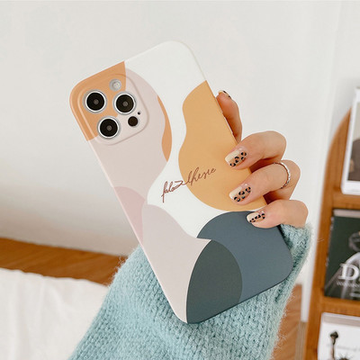 Abstract Geometry illustration Phone Case for iPhone 14 13 12 11 Pro Max XR XS Max X 7 8 Plus Mini Graffiti Soft Silicone Cover