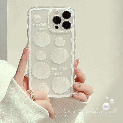INS White Butterfly Flower Clear Case Phone For iPhone 13 11 12 Pro Max X XR XS Max 14 Plus Wavy Edge Cute Cartoon Cover Silicon