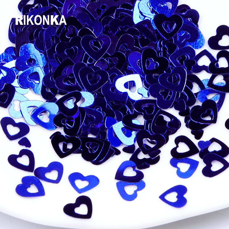 1Szett Üres Love Heart Körömdíszítés Csillogó flitterek Dekoráció Valentin-napi körmök Kiegészítők Barkácsolás Manikűr Dizájn Kellékekhez
