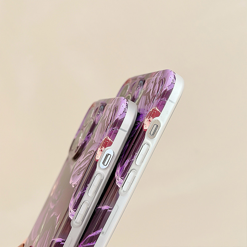 Retro õlimaali roosade lilledega telefoniümbris iPhone 14 Pro Max 13 12 11Pro X XS MAX XR luksuslik lilleline pehme põrutuskindel IMD kate