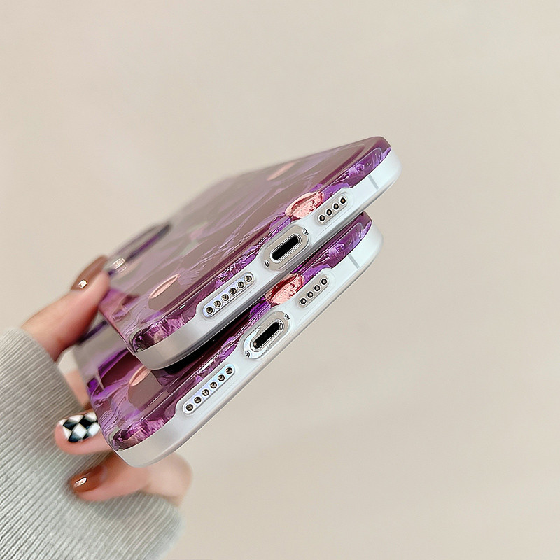 Retro õlimaali roosade lilledega telefoniümbris iPhone 14 Pro Max 13 12 11Pro X XS MAX XR luksuslik lilleline pehme põrutuskindel IMD kate