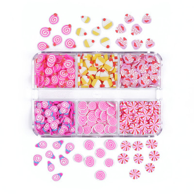 6 Grids White Christmas Snowflake Nail Glitter Sequins Διακόσμηση Ολογραφική νιφάδα χιονιού DIY Χειμερινό μανικιούρ Χριστουγεννιάτικα αξεσουάρ