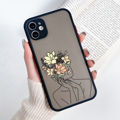 Multikas lilleline telefoniümbris iPhone 14 13 11 Pro Max 12 Mini XR XS X 7 8 Plus SE 2 2020 põrutuskindel pehme kaitseraua läbipaistev tagakaas