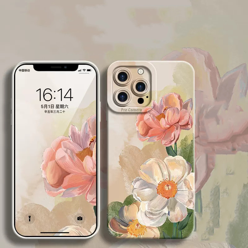 Θήκη τηλεφώνου Watercolor Flower Plant για iPhone 11 12 13 14 Pro Max Mini XR XS X 7 8 Plus SE 2 2020 Αντικραδασμικό κάλυμμα μαλακής σιλικόνης