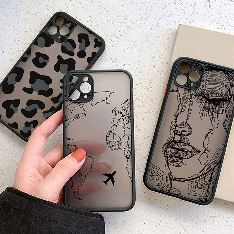 Planes World Map Travel Line näoümbris iPhone 14 13 12 11 Pro Max Mini XR XS X 7 8 Plus SE 2020 põrutuskindel pehme kaitseraua kate