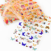 30 listova/set šareni leptir naljepnica za nokte mješovitih oblika manikura ukrasne naljepnice za DIY nail art dizajn klizni dodaci