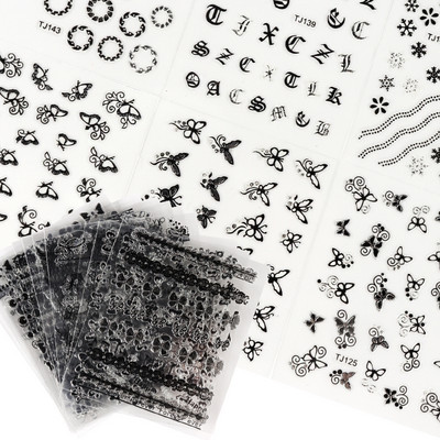 30 listova/set šareni leptir naljepnica za nokte mješovitih oblika manikura ukrasne naljepnice za DIY nail art dizajn klizni dodaci