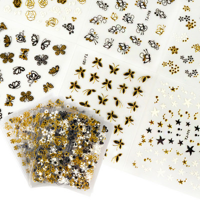 30 listova/set šareni leptir naljepnica za nokte mješovitih oblika manikura ukrasne naljepnice za DIY nail art dizajn klizni dodaci