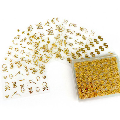 30 listova/set šareni leptir naljepnica za nokte mješovitih oblika manikura ukrasne naljepnice za DIY nail art dizajn klizni dodaci