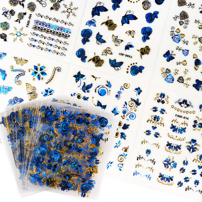 30 listova/set šareni leptir naljepnica za nokte mješovitih oblika manikura ukrasne naljepnice za DIY nail art dizajn klizni dodaci