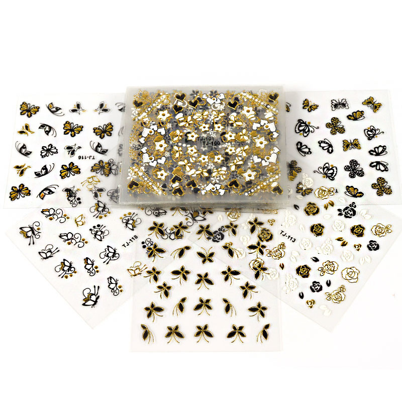 30 listova/set šareni leptir naljepnica za nokte mješovitih oblika manikura ukrasne naljepnice za DIY nail art dizajn klizni dodaci