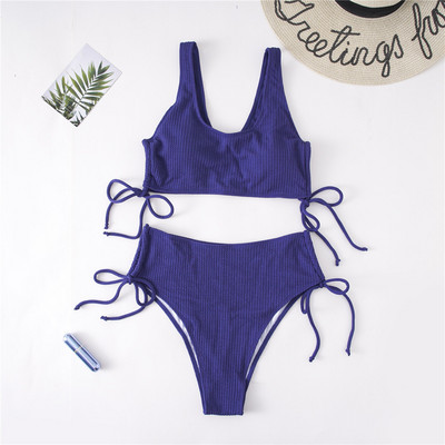 0XL - 4XL Ribotas Bikini Plus Size Didelio dydžio maudymosi kostiumėliai Moteriški maudymosi kostiumėliai Dviejų dalių bikinio rinkinys Maudymosi kostiumėlis maudymosi kostiumėlis V3978