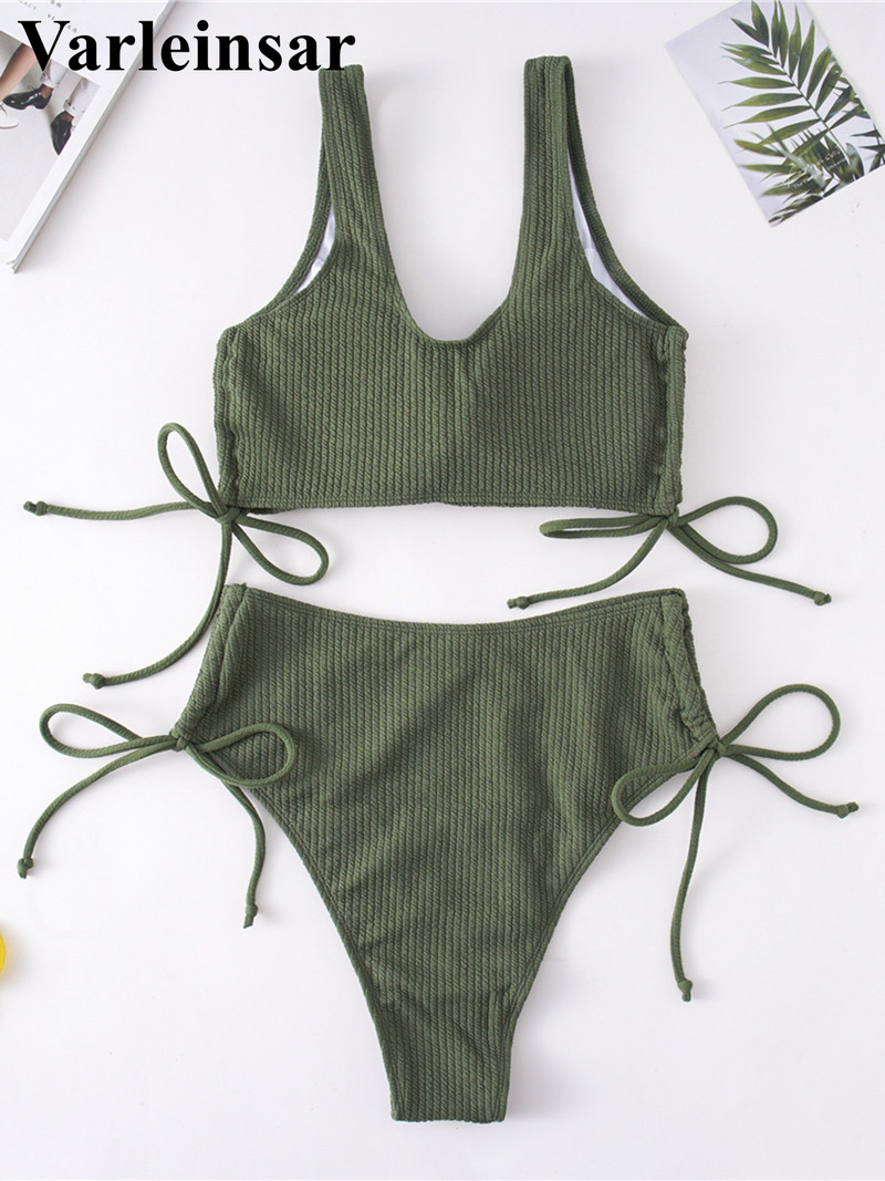 0XL - 4XL Ribotas Bikini Plus Size Didelio dydžio maudymosi kostiumėliai Moteriški maudymosi kostiumėliai Dviejų dalių bikinio rinkinys Maudymosi kostiumėlis maudymosi kostiumėlis V3978