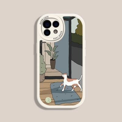 Θήκη τηλεφώνου Lazy White Orange Cat για iPhone 14 13 12 11 Pro Max Mini X XS XR 7 8 Plus SE Sleeping Cat Αντικραδασμική θήκη iPhone
