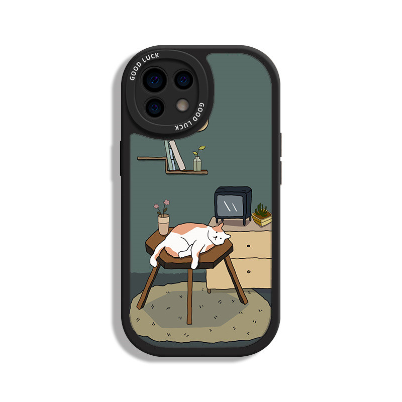 Θήκη τηλεφώνου Lazy White Orange Cat για iPhone 14 13 12 11 Pro Max Mini X XS XR 7 8 Plus SE Sleeping Cat Αντικραδασμική θήκη iPhone