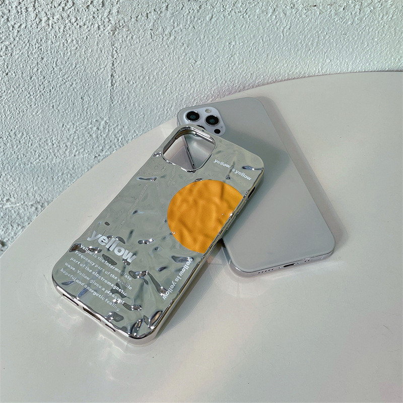 Το Ins Cold Wind είναι κατάλληλο για θήκη τηλεφώνου Apple 12 Pro Max με πλισέ αλουμινόχαρτο iPhone11/13 Επιμετάλλωση 14pro Fashion Θήκη iPhone