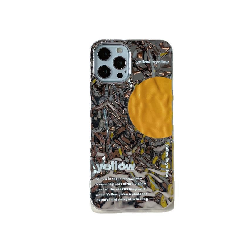 Το Ins Cold Wind είναι κατάλληλο για θήκη τηλεφώνου Apple 12 Pro Max με πλισέ αλουμινόχαρτο iPhone11/13 Επιμετάλλωση 14pro Fashion Θήκη iPhone