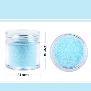 6 τμχ Nail Sugar Sand Powder Glitter Set Color Fine Sparkly Pigment Dust Decorations for Rainbow Candy Effect Nail Art Design