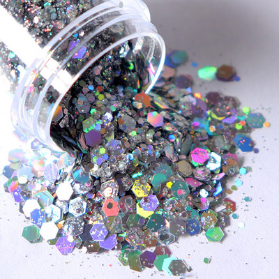 10 ml trandafir violet roz pulbere pentru unghii mixt hexagonal fulgi sclipici praf pentru bricolaj meșteșuguri gel nail art decorare accesorii