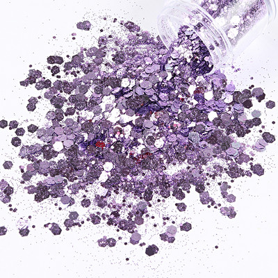 10 ml trandafir violet roz pulbere pentru unghii mixt hexagonal fulgi sclipici praf pentru bricolaj meșteșuguri gel nail art decorare accesorii