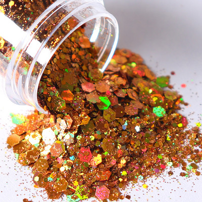 10 ml trandafir violet roz pulbere pentru unghii mixt hexagonal fulgi sclipici praf pentru bricolaj meșteșuguri gel nail art decorare accesorii