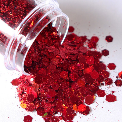 10 ml trandafir violet roz pulbere pentru unghii mixt hexagonal fulgi sclipici praf pentru bricolaj meșteșuguri gel nail art decorare accesorii