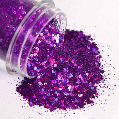 10 ml trandafir violet roz pulbere pentru unghii mixt hexagonal fulgi sclipici praf pentru bricolaj meșteșuguri gel nail art decorare accesorii