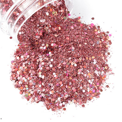 10 ml trandafir violet roz pulbere pentru unghii mixt hexagonal fulgi sclipici praf pentru bricolaj meșteșuguri gel nail art decorare accesorii