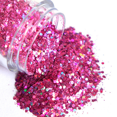 10 ml trandafir violet roz pulbere pentru unghii mixt hexagonal fulgi sclipici praf pentru bricolaj meșteșuguri gel nail art decorare accesorii