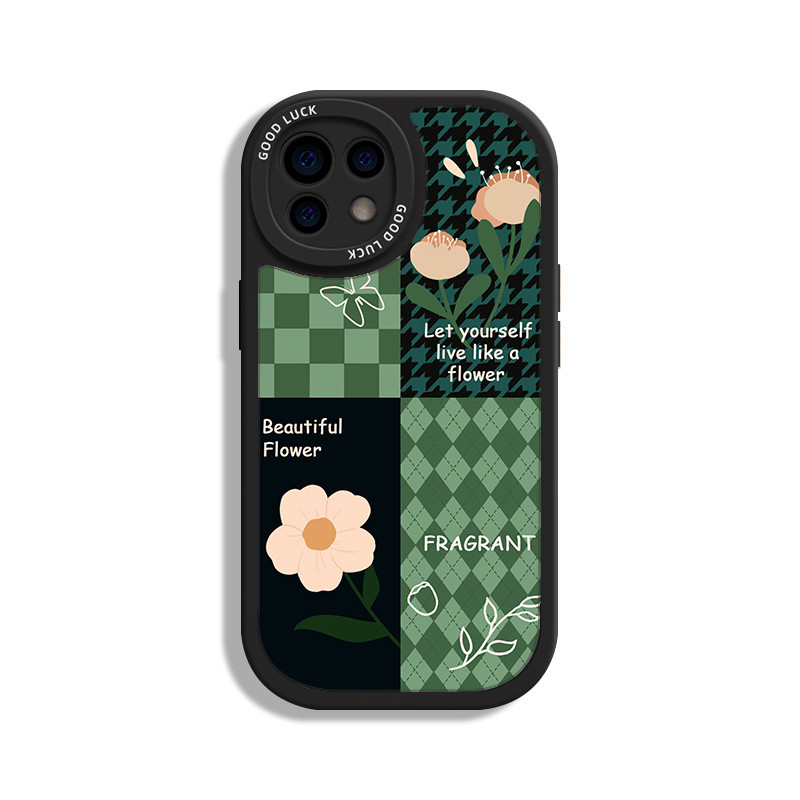 Cvjetna rešetkasta telefonska maska za iPhone 13 12 11 Pro Max Mini X XS XR 8 Plus šumska serija otporna na udarce iPhone maska