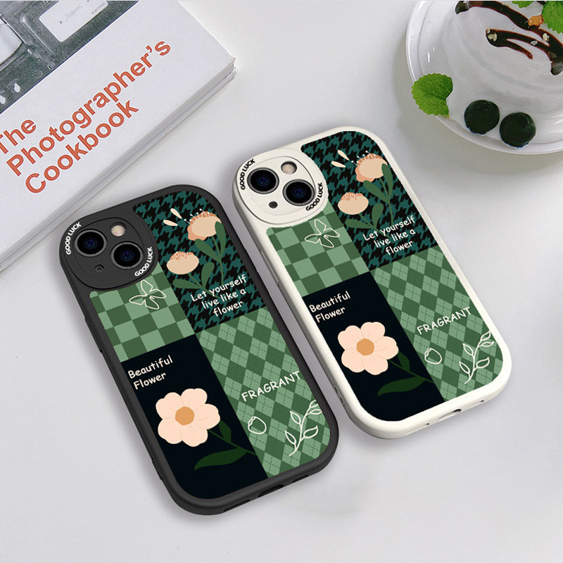 Cvjetna rešetkasta telefonska maska za iPhone 13 12 11 Pro Max Mini X XS XR 8 Plus šumska serija otporna na udarce iPhone maska