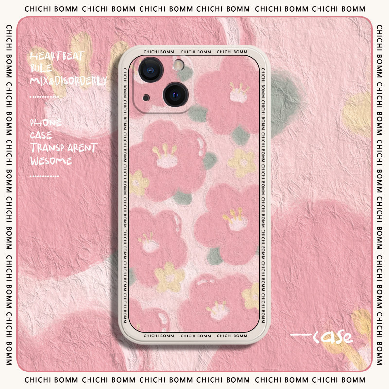 Õlimaali lillekollektsiooni telefoniümbris iPhone`ile 14 13 12 11 Pro Max Mini X XS XR 7 8 Plus uus maasika lilledega iPhone ümbris