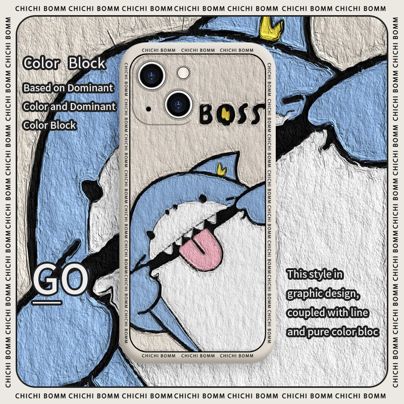 Νέα θήκη Grinning Shark για iPhone 14 13 12 11 Pro Max Mini X XS XR 7 8 Plus Silicone Cartoon Shark Θήκη iPhone чехол для айфона