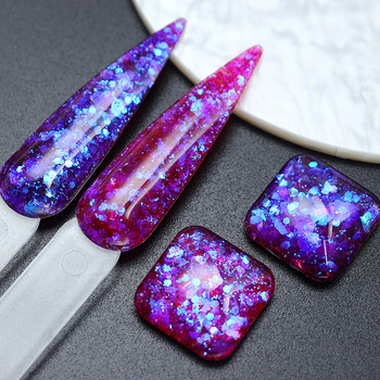 50g Shiny Mix Chunky Hexagonal Nail Art Glitter για Επαγγελματικές DIY Gel Συμβουλές Νυχιών Σχεδιασμός Διακοσμήσεις Αξεσουάρ Προμήθειες